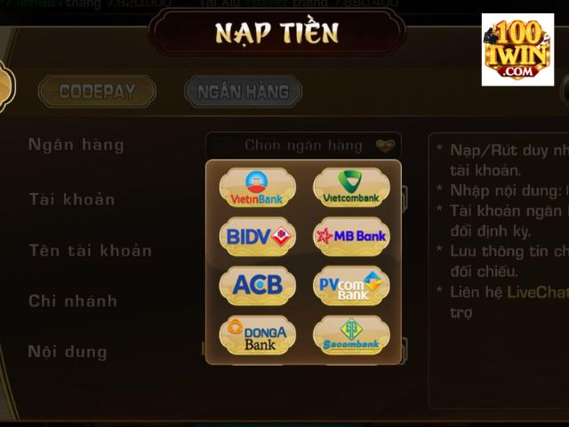 Hỗ trợ giao dịch nạp rút 1 - 1 nhanh chóng