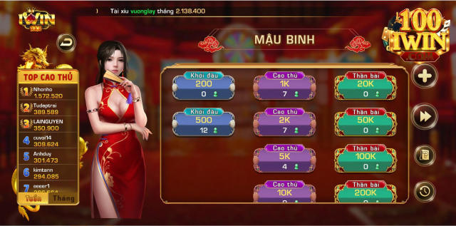 Tính tiền thưởng trong Binh xập xám Iwin